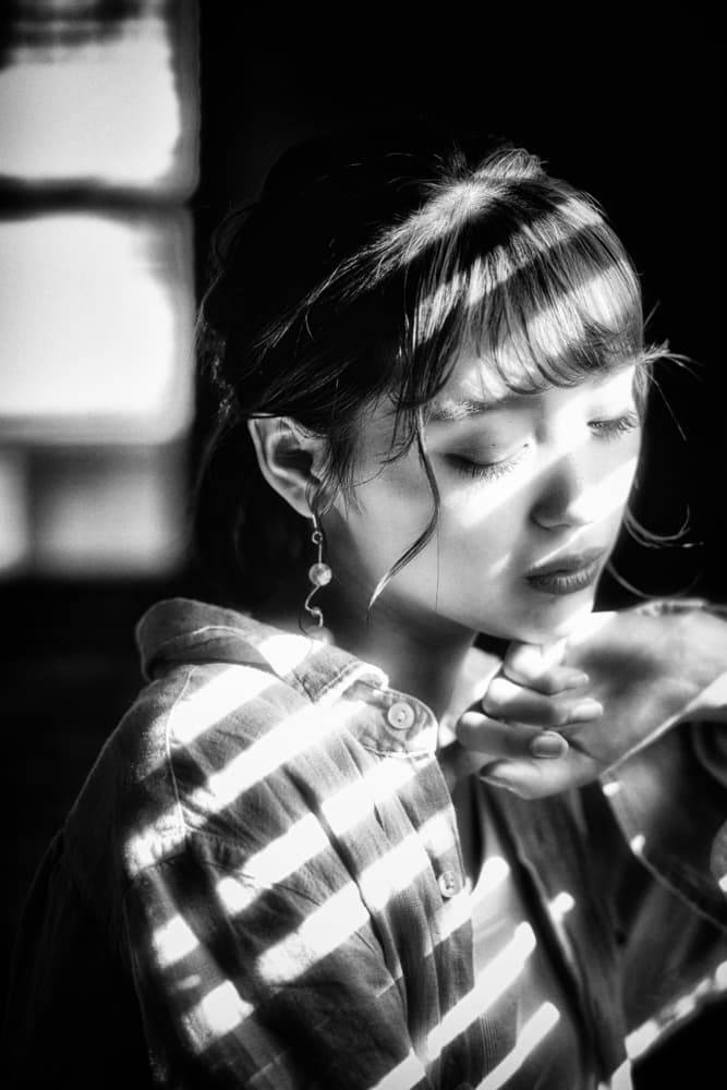 Woman in Striped Light by Masatoshi Washimi — canvas wall art