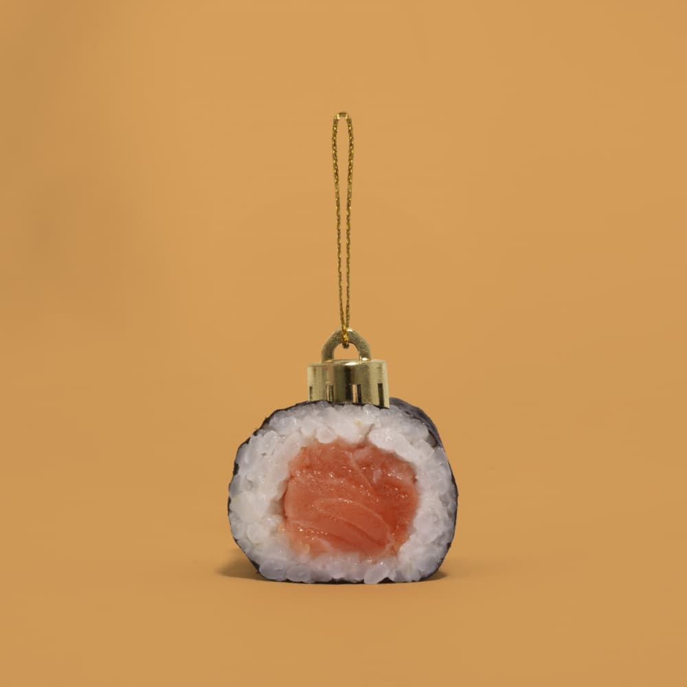 Christmas Sushi Ornament by Julia Ramiro — canvas wall art