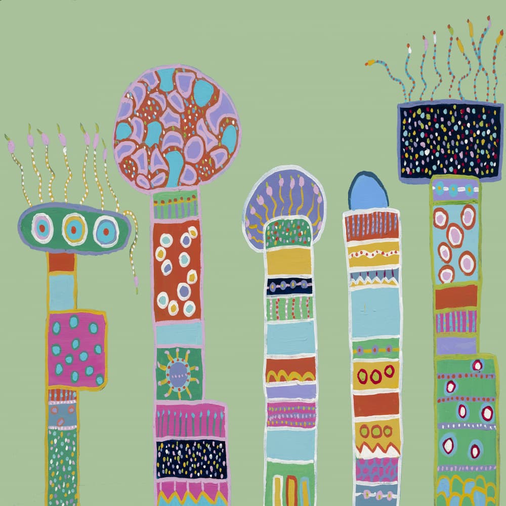 Vibrant Abstract Forms by Helen Joynson — canvas wall art