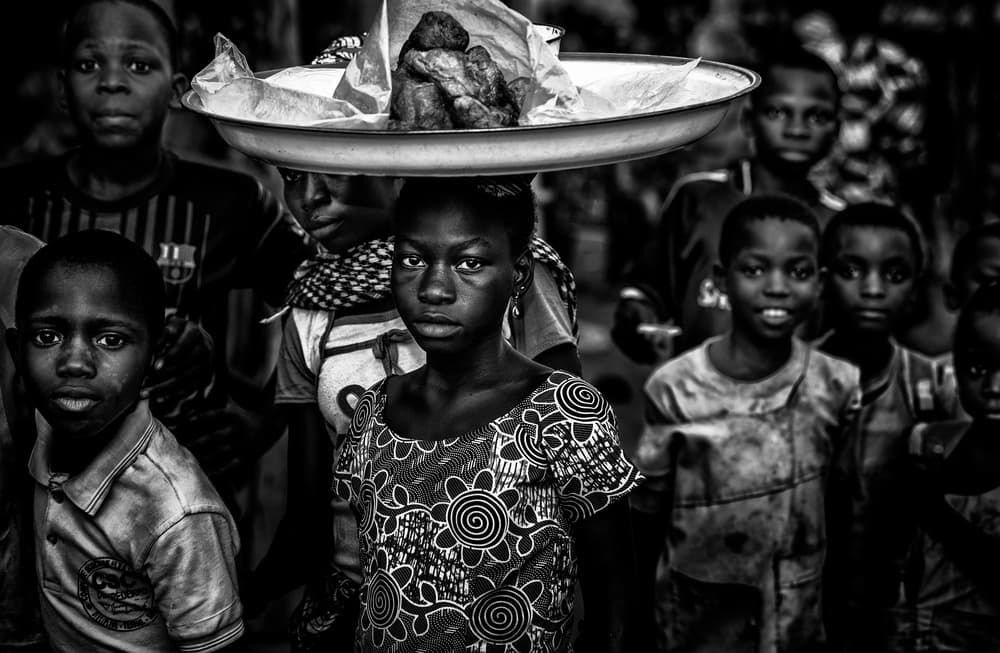 African Market Children by Joxe Inazio Kuesta Garmendia — canvas wall art