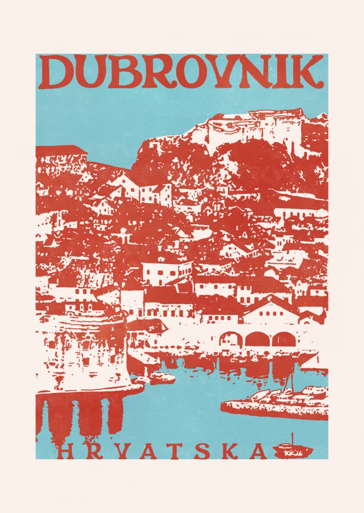 Dubrovnik Croatia Old Port by Katariina Kosunen — canvas wall art