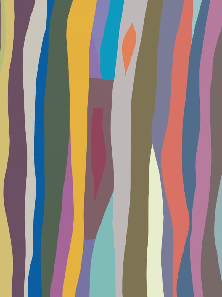 Abstract Color Waves by Little Dean — canvas wall art