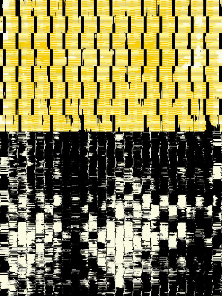 Dynamic Pattern of Yellow and Black by Petr Strnad — canvas wall art