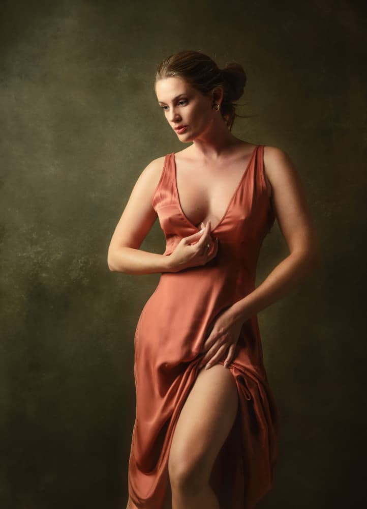 Sensual Silk Woman by Catherine Wang — canvas wall art