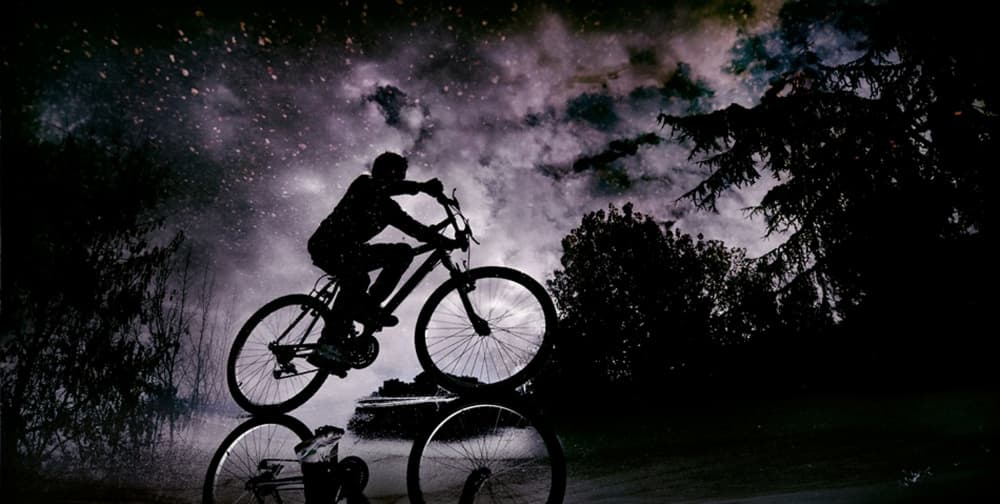 Night Rider Reflection by Antonio Grambone — canvas wall art
