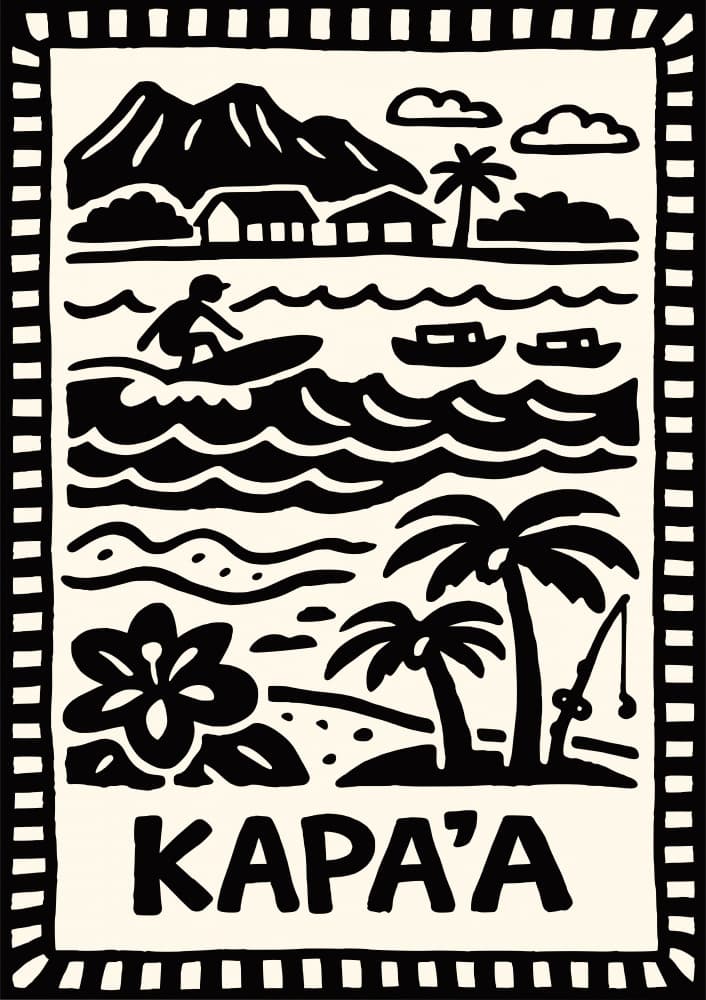 Kapaa Hawaii Surf Life by Patryk Krygowski — canvas wall art