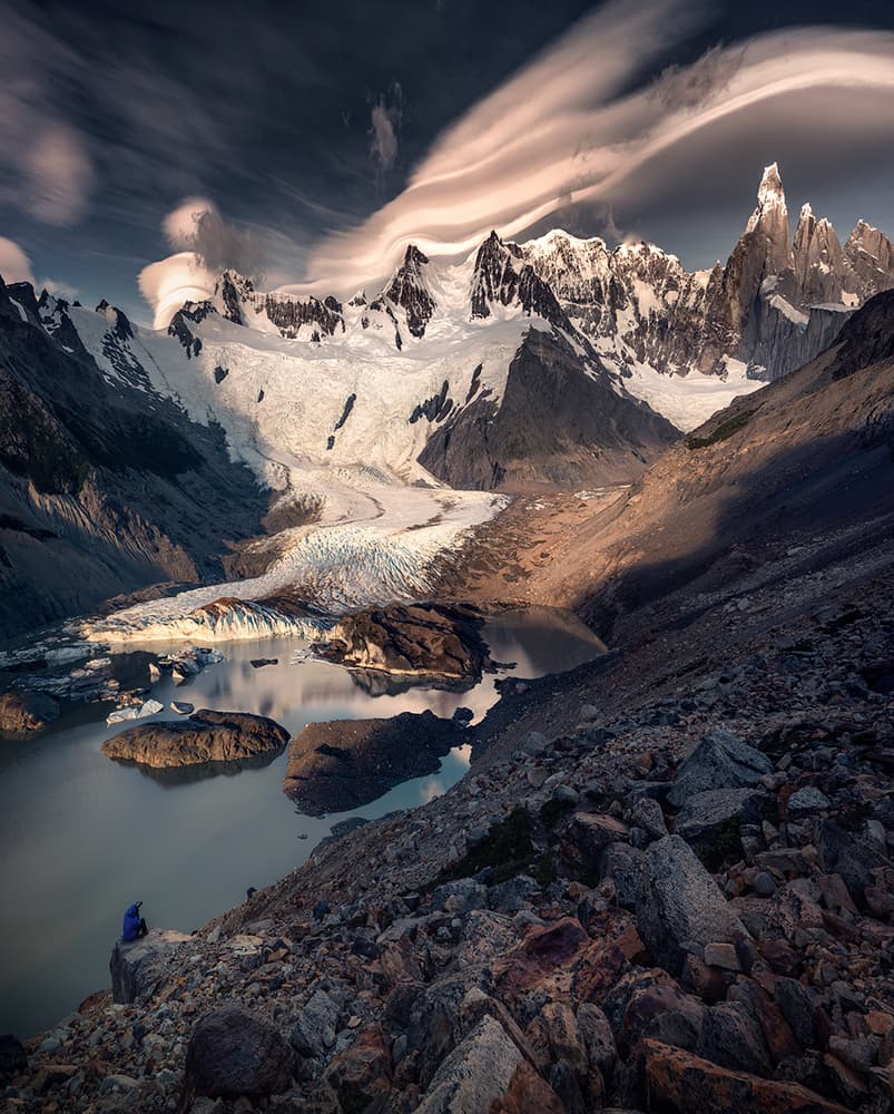Snowy Peaks Glacial Lake by Karol Nienartowicz — canvas wall art