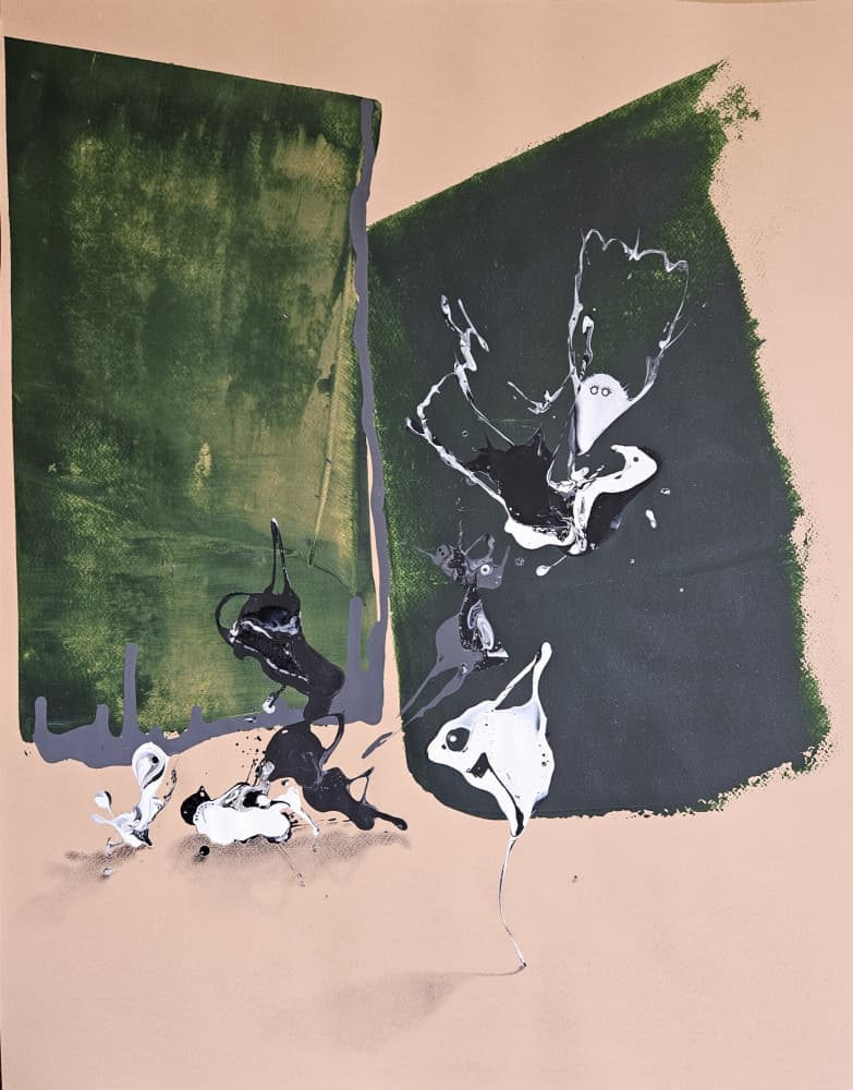 Dynamic Green Abstract by Stefano Mazzolini — canvas wall art