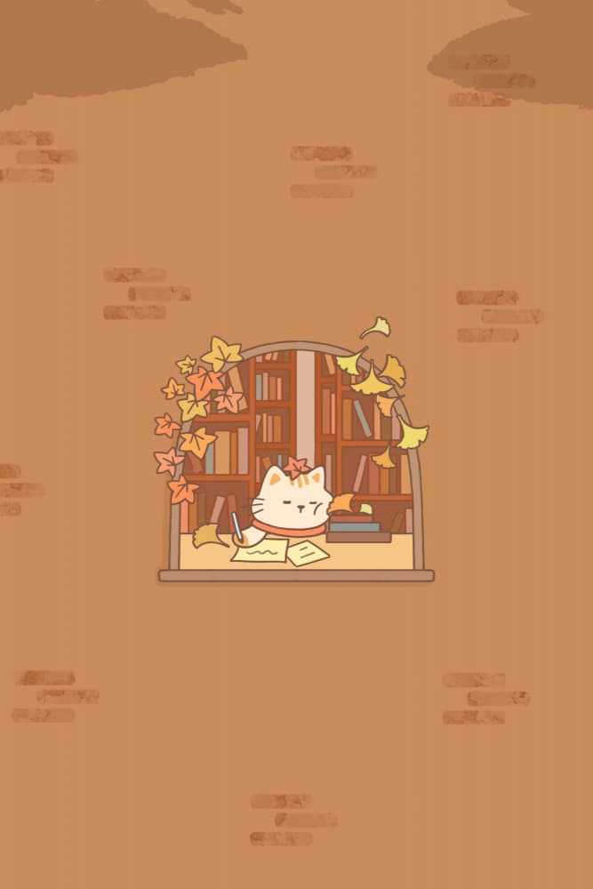 Cozy Autumn Study Cat by Xuan Thai — canvas wall art
