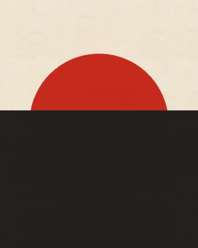 Red Sun Horizon by Deepthi s — canvas wall art