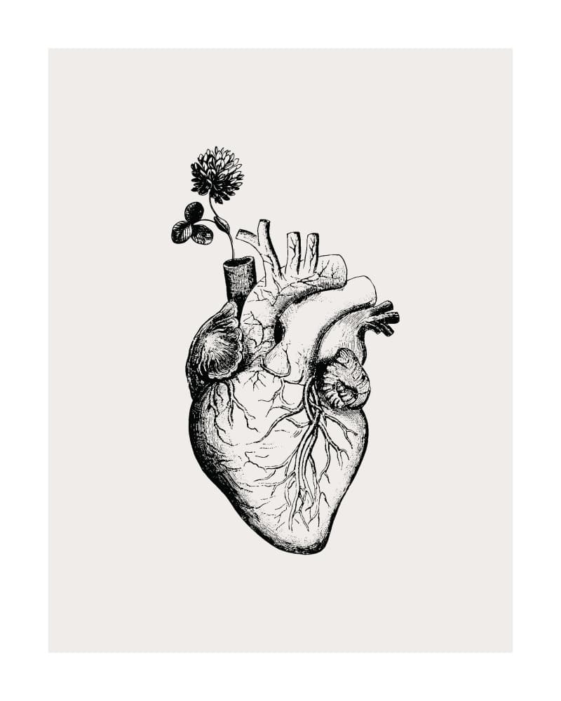 Clover Heart Bloom by KsanaKalpa — canvas wall art