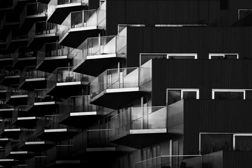 Modern Balcony Geometry by Greetje van Son — canvas wall art