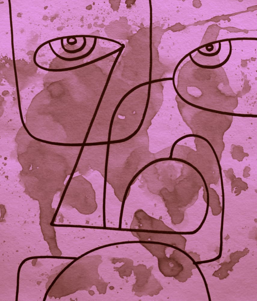 Abstract Cubist Face by Santhosh ch — canvas wall art
