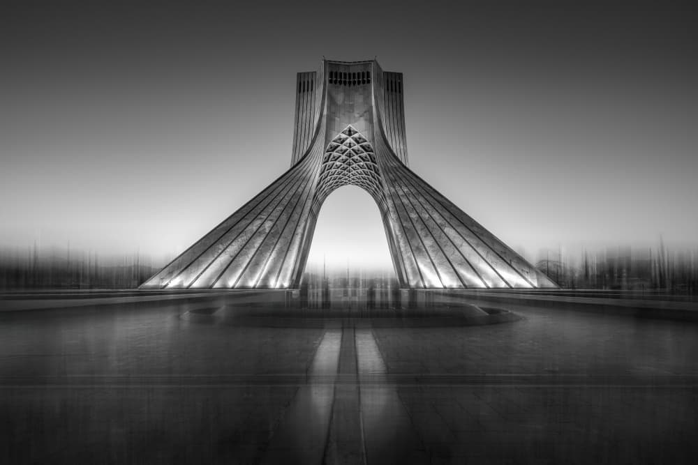 Tehran Azadi Reflection by Irene Wu — canvas wall art