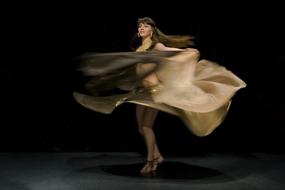 Golden Flowing Dance by Jure Kravanja — canvas wall art