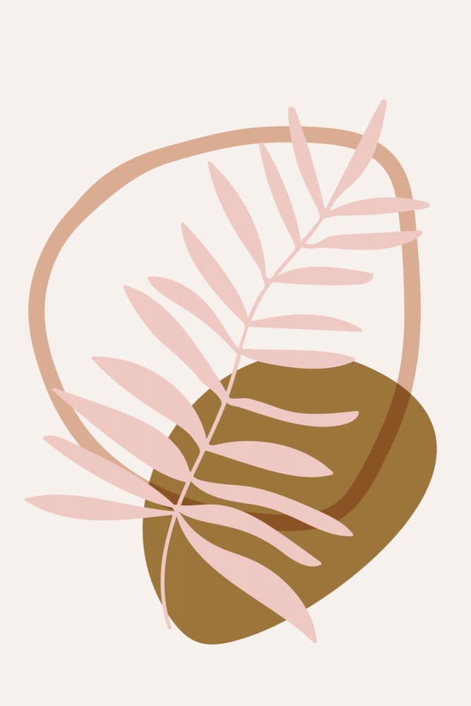 Abstract Pink Palm by Dina Dankers — canvas wall art