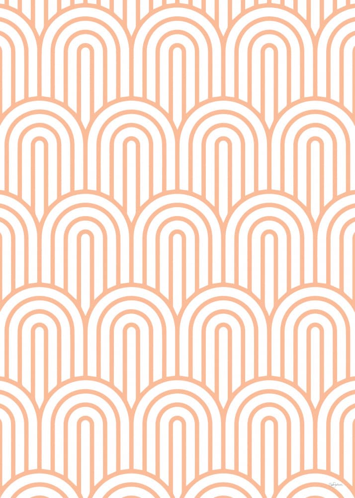 Peach Arches Pattern by Sue Skellern — canvas wall art