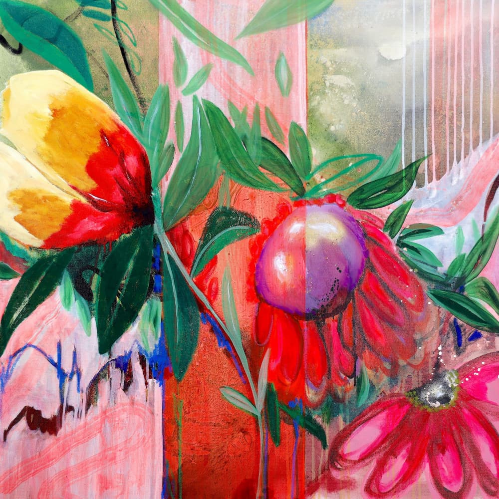 Vibrant Tropical Bloom by POOVI ART — canvas wall art