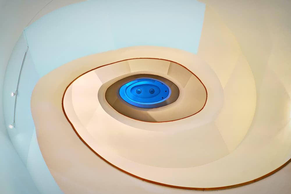 Architectural Blue Swirl by MingLun Tsai (蔡明倫) — canvas wall art