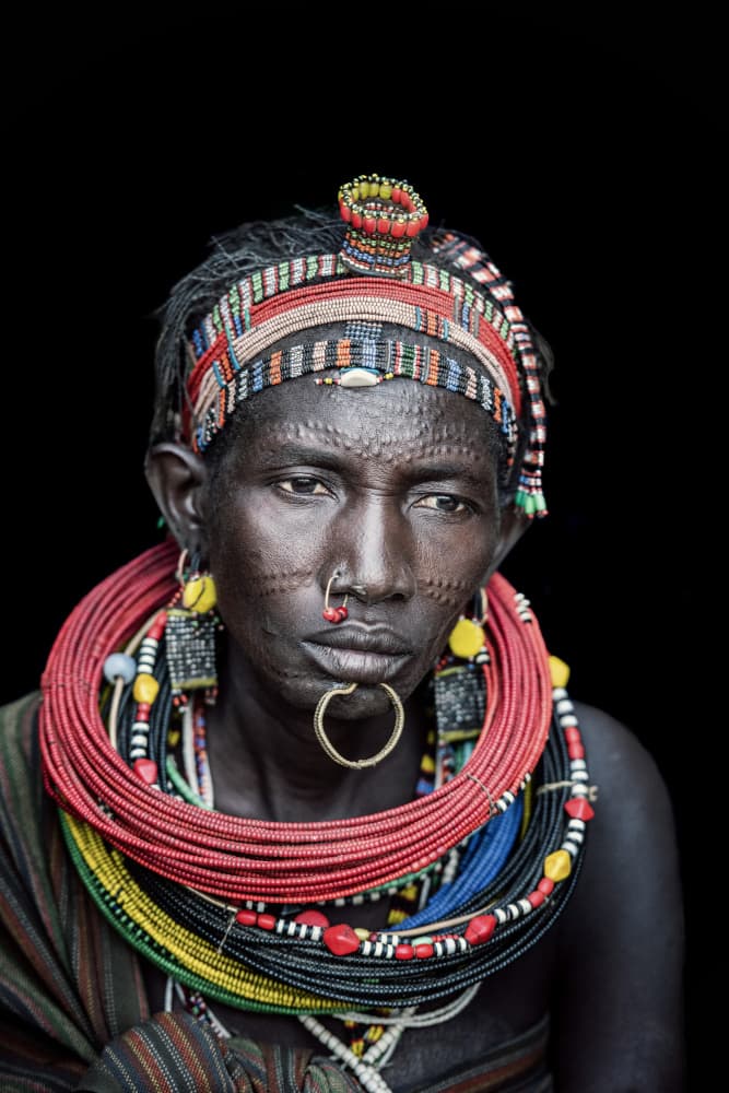Tribal Woman Adorned by Trevor Cole — canvas wall art