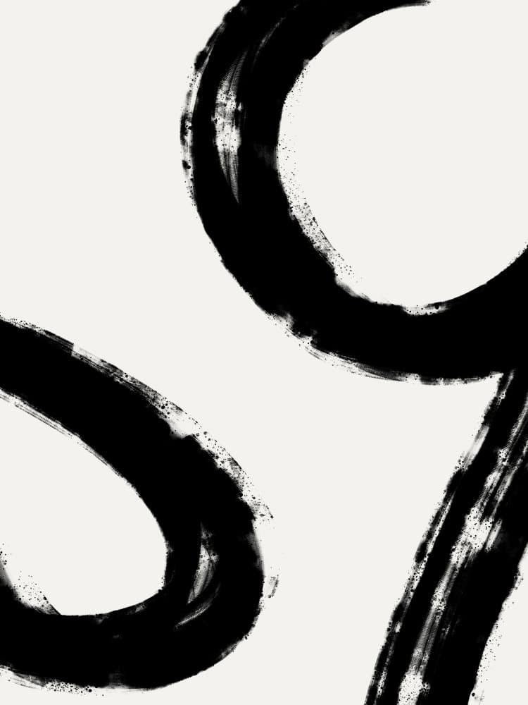 Bold Black Strokes by Imaginative — canvas wall art
