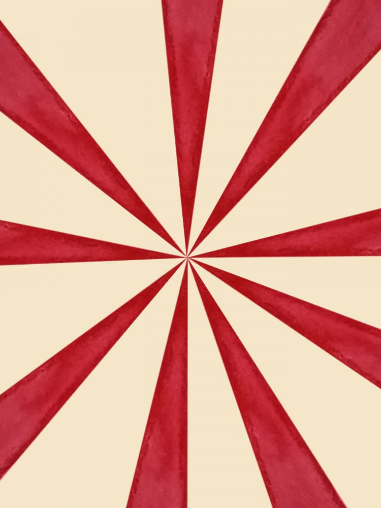 Vintage Red Starburst by Elizabeth C — canvas wall art