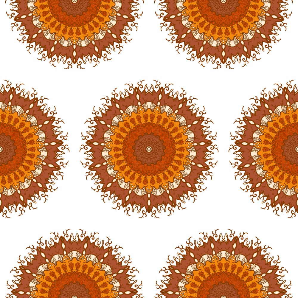 Warm Mandala Patterns by Marika Barsrsind β canvas wall art