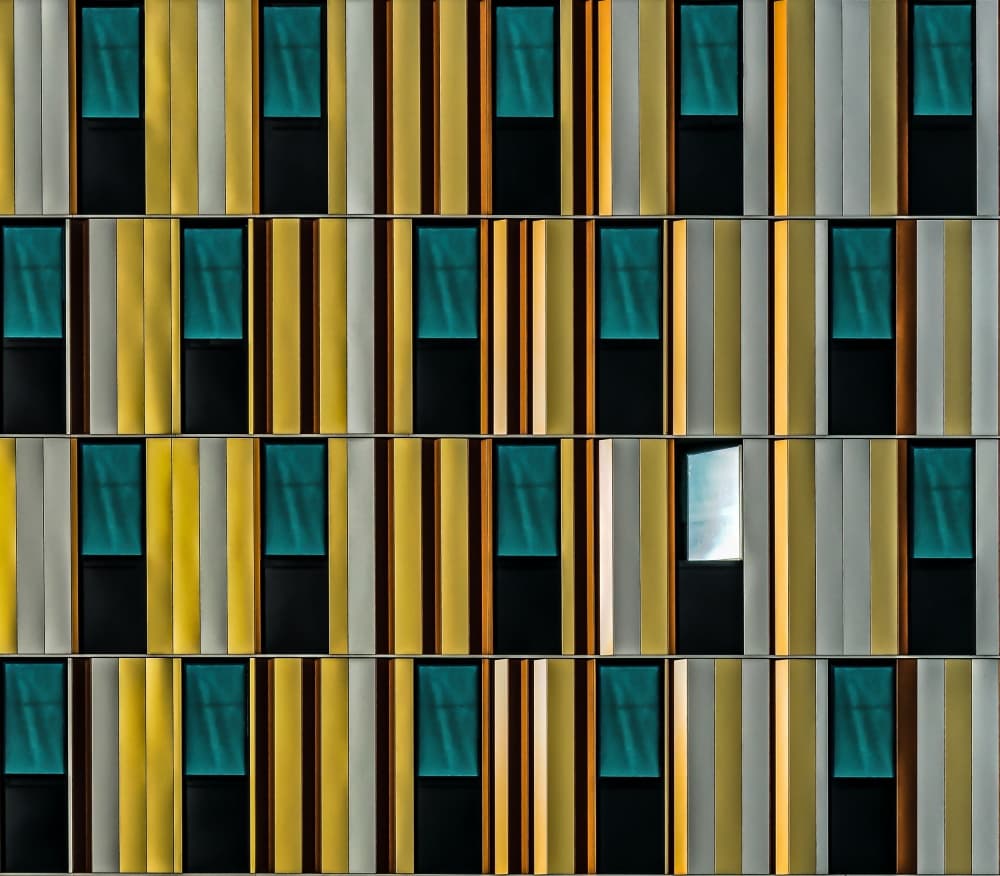 Geometric Facade Open Window by Luc Vangindertael (laGrange) — canvas wall art