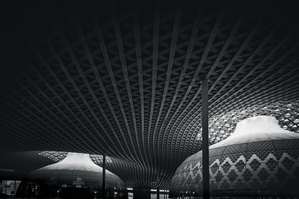 Intricate Geometric Ceiling by YUTAKA KURAHASHI — canvas wall art