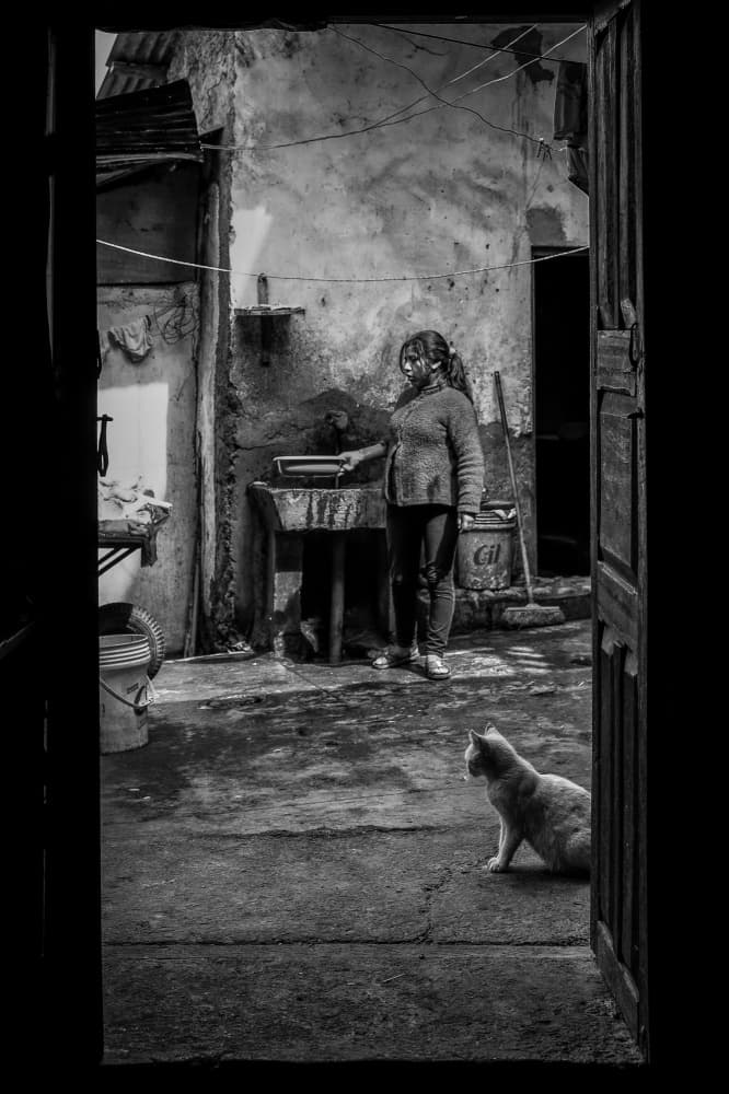 Quiet Courtyard Moment by Koji Morishige — canvas wall art