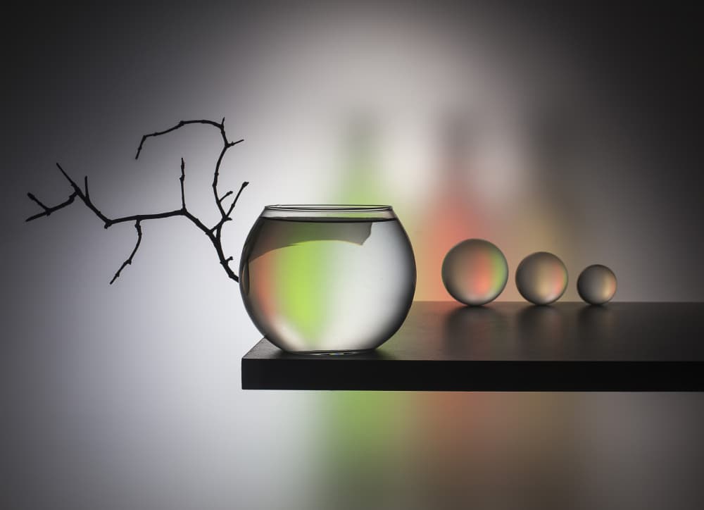 Refracted Light Stillness by Evgeniy Popov — canvas wall art