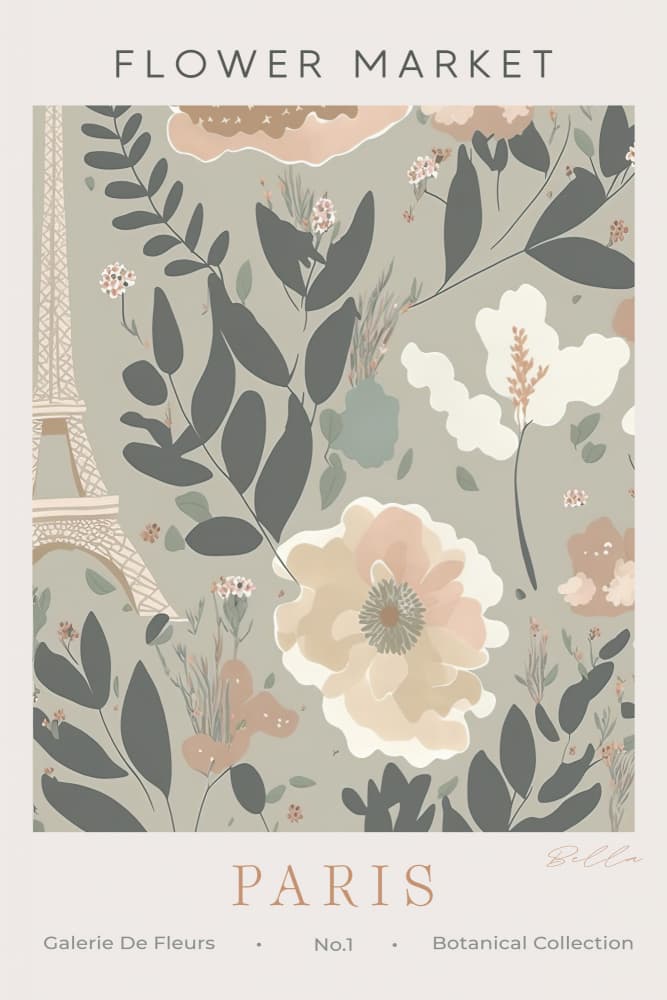 Paris Flower Market by Bella Eve — canvas wall art
