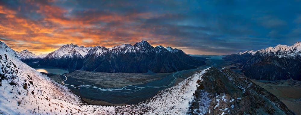 Vibrant Alpine Sunset by Yan Zhang — canvas wall art