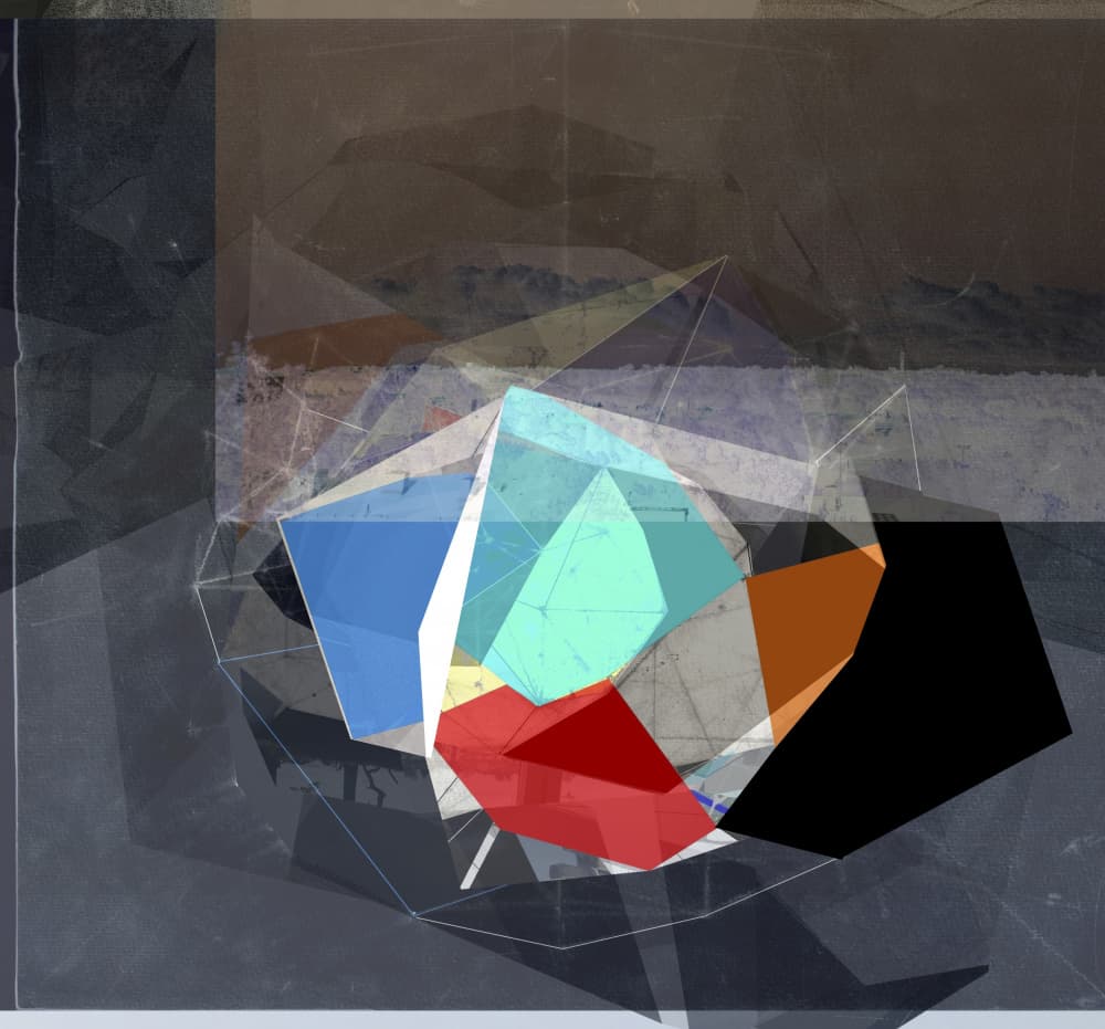 Layered Geometric Forms by Stefan Fransson — canvas wall art