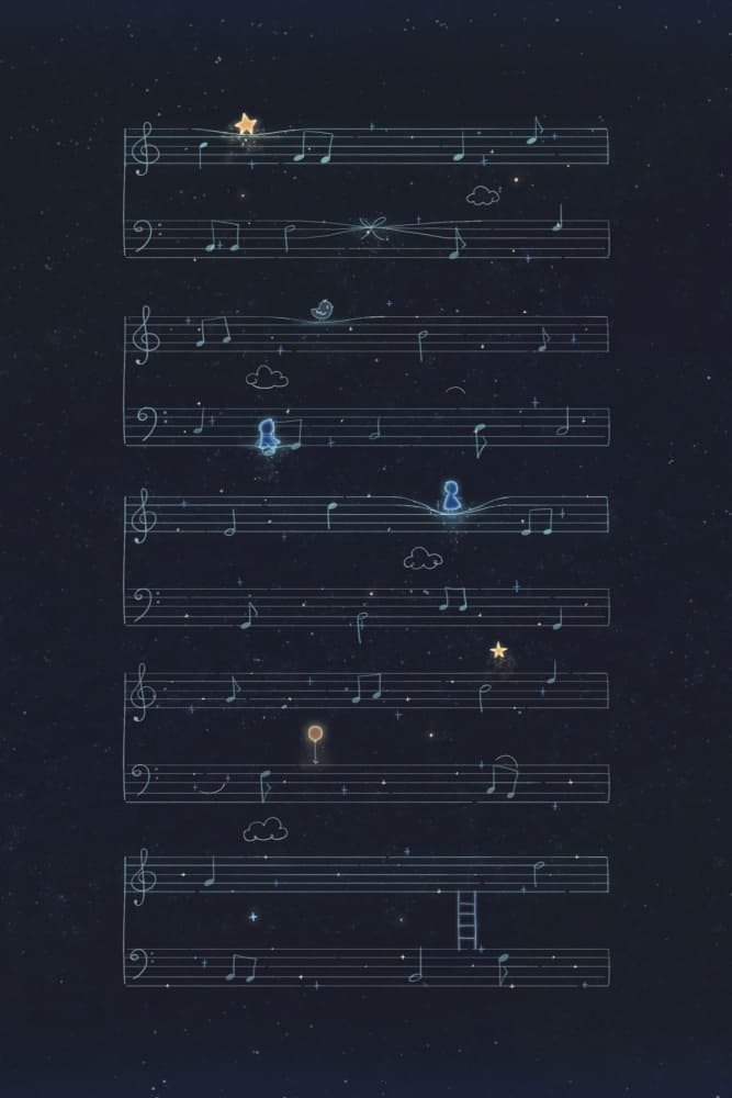 Celestial Sheet Music by Xuan Thai — canvas wall art