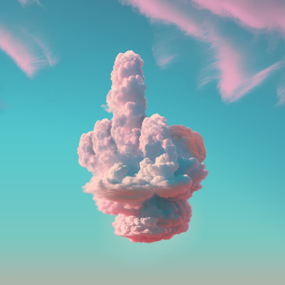 Pink Cloud Finger by Artem Pozdniakov — canvas wall art