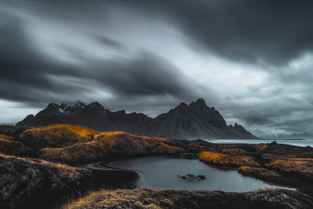 Vestrahorn Moody Landscape by Jacek Swiercz — canvas wall art