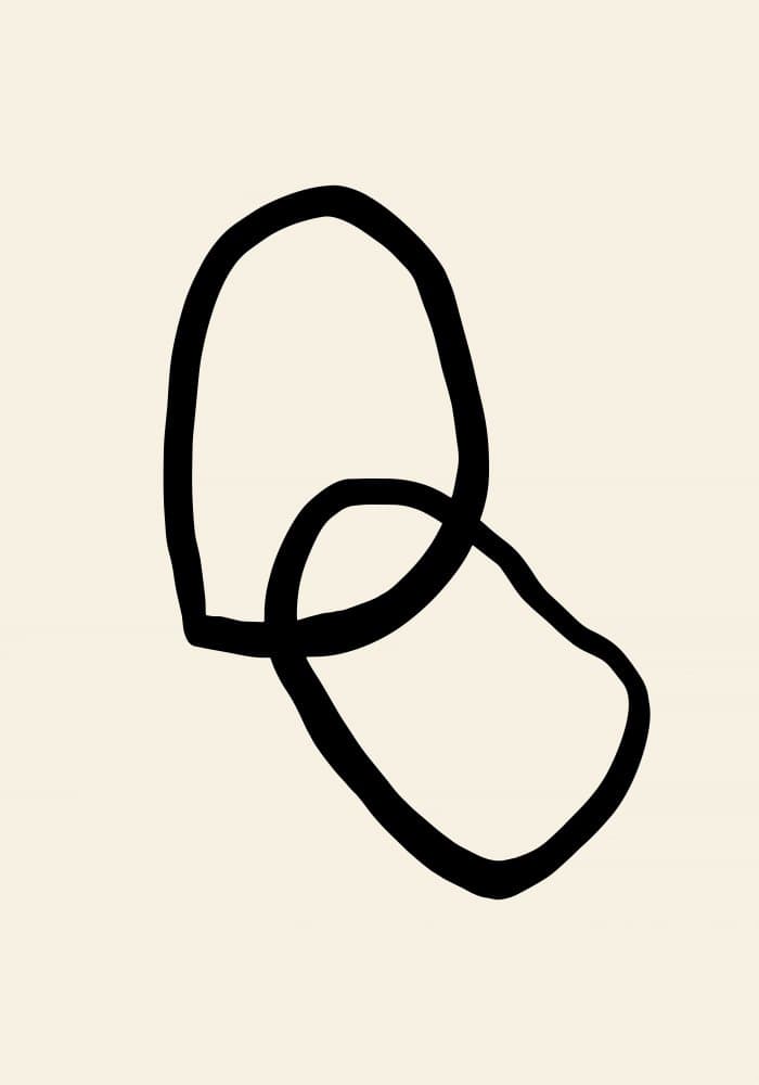 Minimalist Interlocking Shapes by Pictufy Studio — canvas wall art