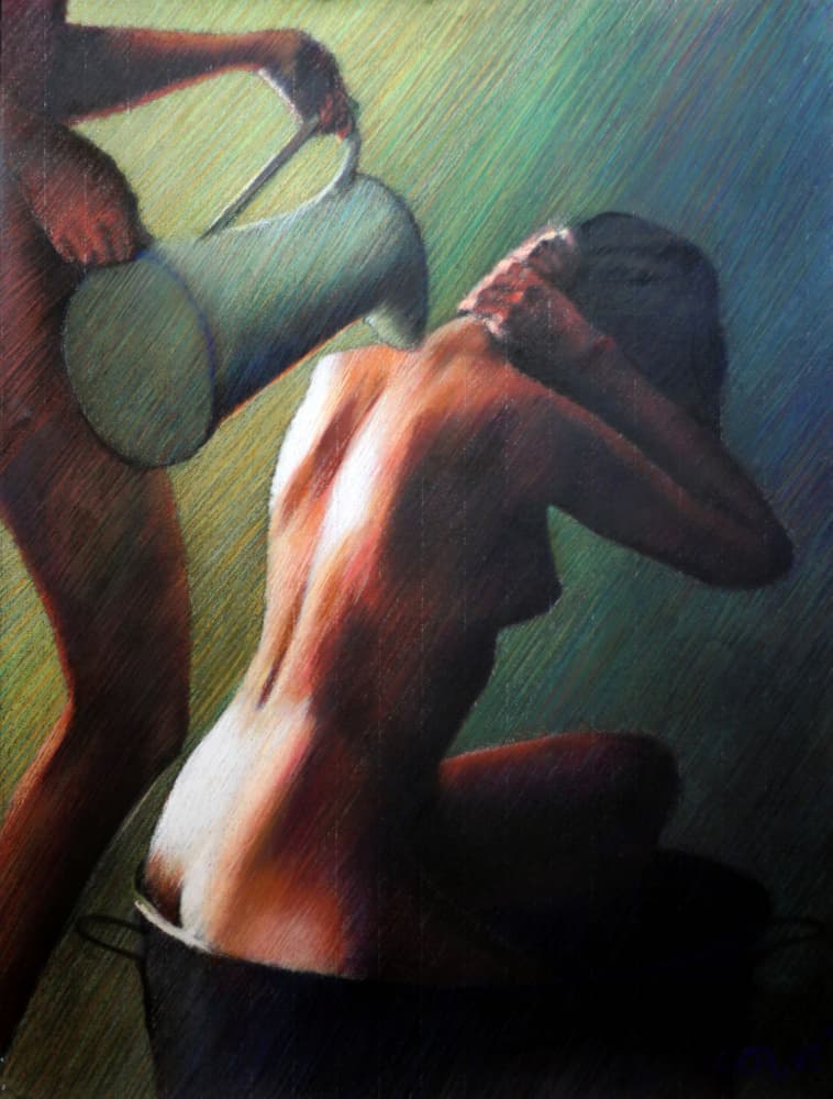 Warm Bathing Ritual by Corné Akkers — canvas wall art