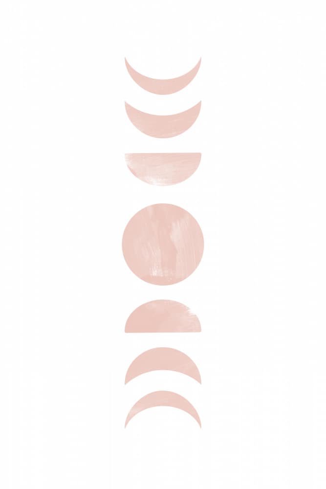 Celestial Blush Phases by Melloi Art Prints — canvas wall art