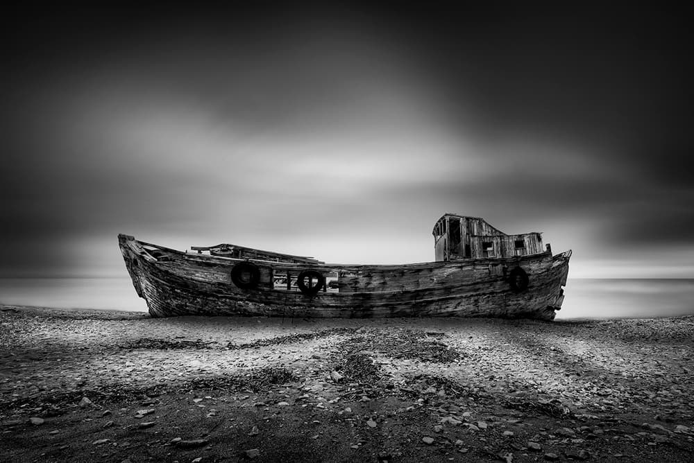 Weathered Boat Beach by George Digalakis — canvas wall art