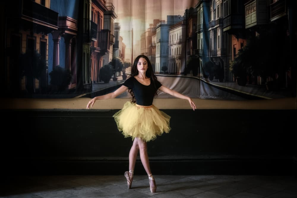 Graceful Dancer Urban Ballet by Trevor Cole — canvas wall art