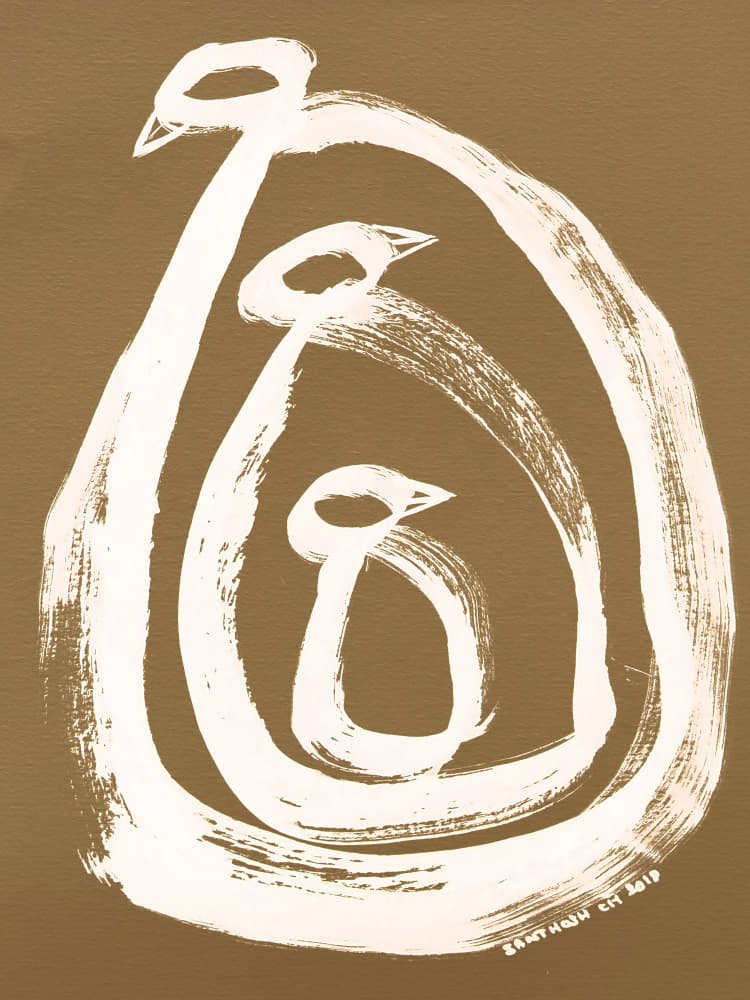 Nested Bird Family by Santhosh ch — canvas wall art