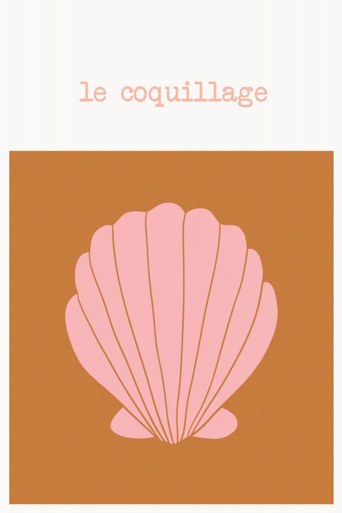 Warm Pink Seashell by Talitha McQueen — canvas wall art