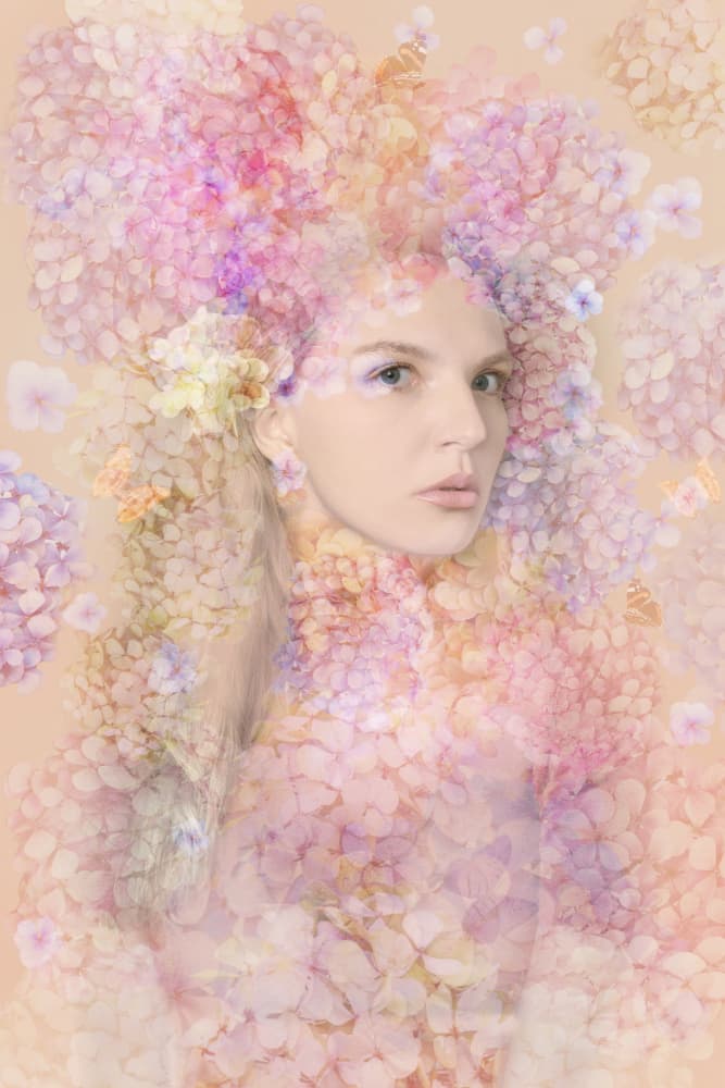 Dreamy Flower Portrait by Ludmila Shumilova — canvas wall art