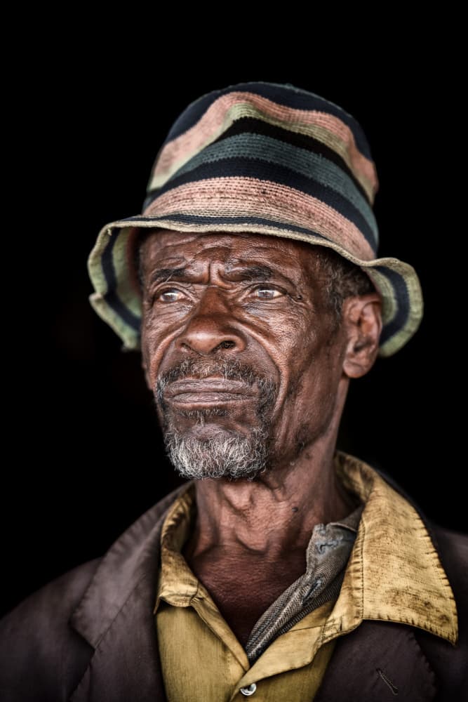 Thoughtful Elder Portrait by Trevor Cole — canvas wall art