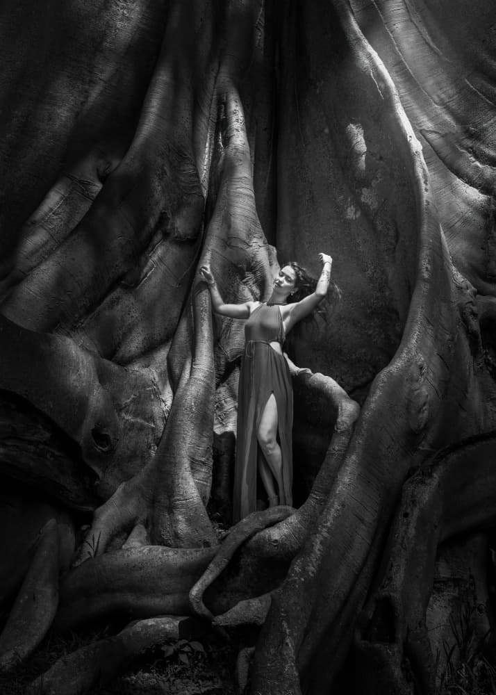 Woman Rooted in Nature by Irene Wu — canvas wall art