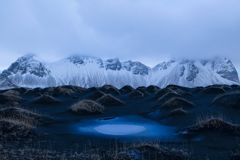 Icelandic Winter Landscape by Eyal Amer — canvas wall art
