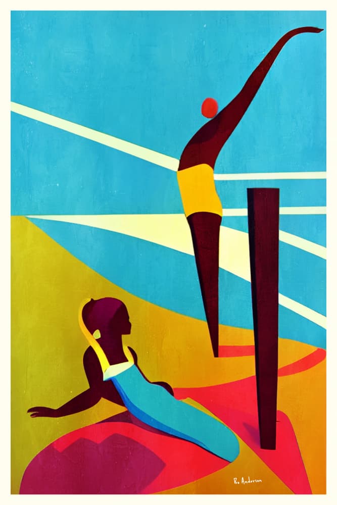 Vibrant Summer Swim by Bo Anderson — canvas wall art