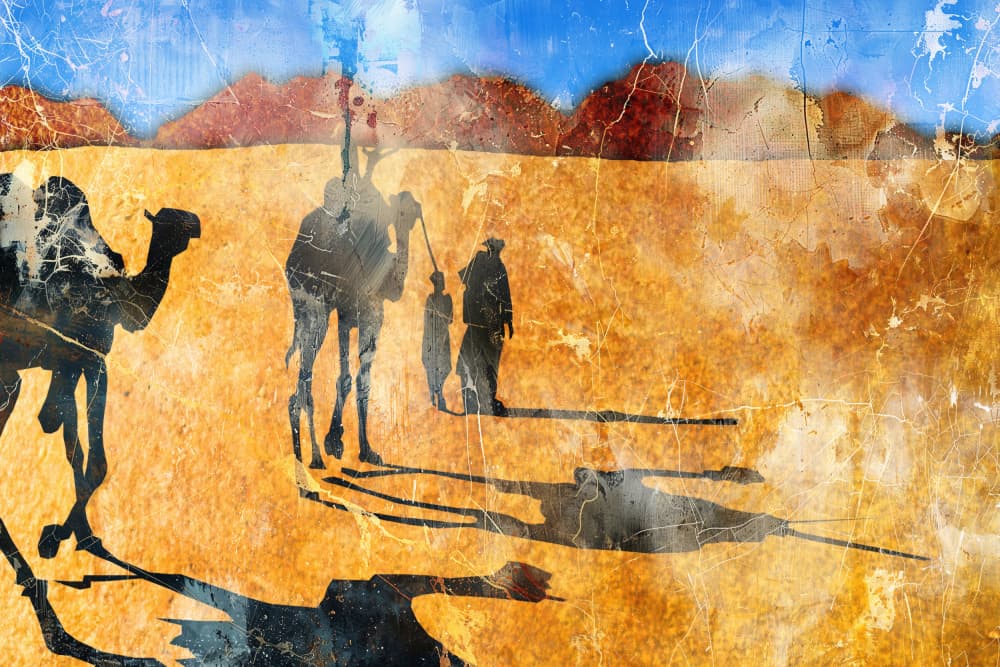 Desert Journey Shadows by Rafal Kulik — canvas wall art